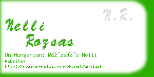 nelli rozsas business card